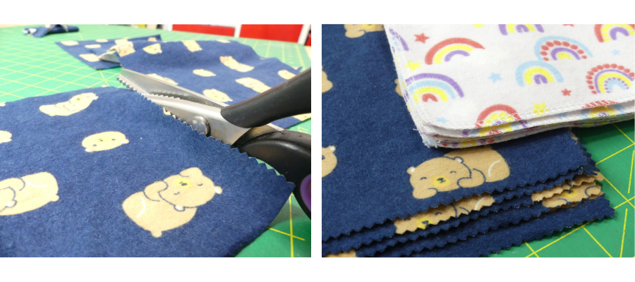 cutting fabric for reusable baby wipes
