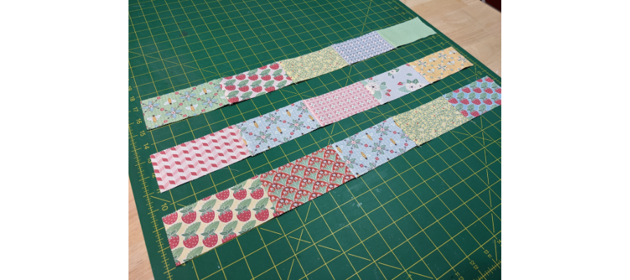 strips ready for our notebook cover tutorial