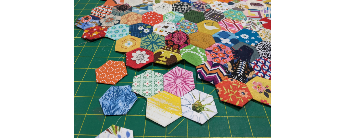 English Paper Piecing - basting, stitches and project ideas